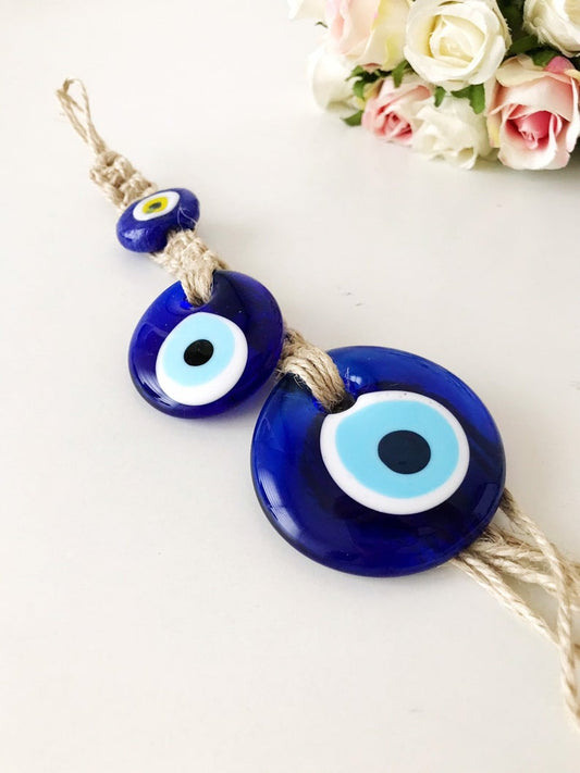 Evil eye protection wall hanging with 11 beads