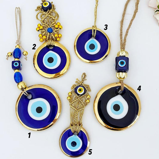 Gold Evil Eye Wall Hanging, Evil Eye Home Decor, Gold Macrame Wall Hanging