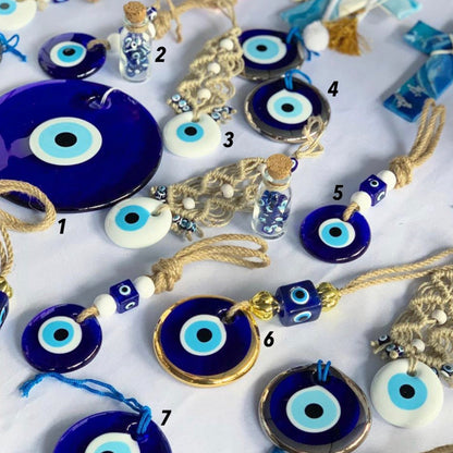 Evil Eye Beads, Evil Eye Wall Hanging SET, Evil Eye Home Decor