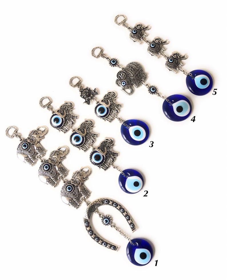 Elephant wall art with good luck beads