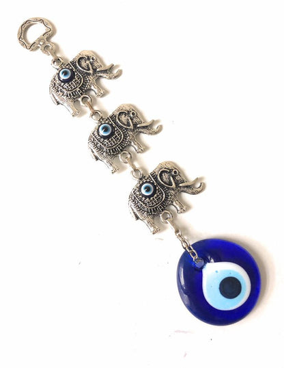 Elephant wall art with good luck beads