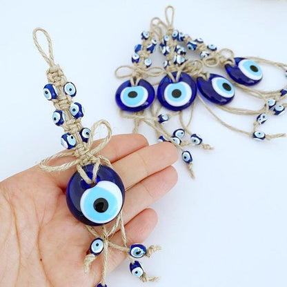 Blue Evil Eye Bead, Tiny Evil Eye Wall Hanging, Car Mirror Charm