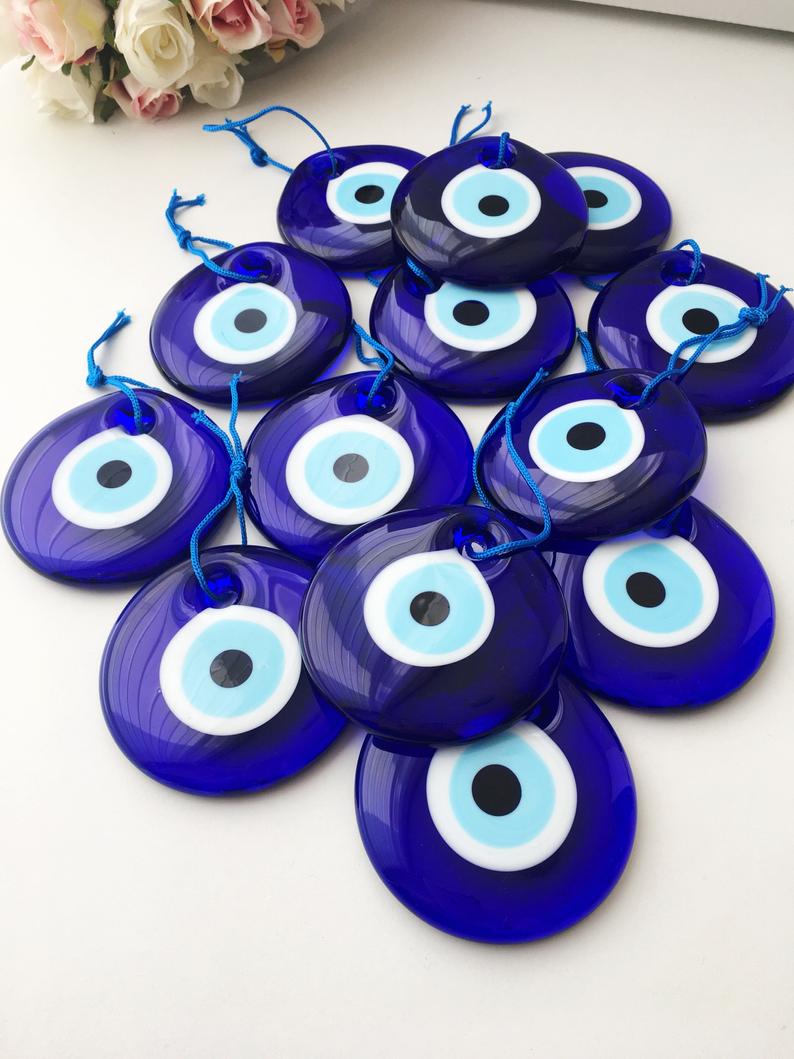 Evil Eye Beads, Evil Eye Wall Hanging SET, Evil Eye Home Decor