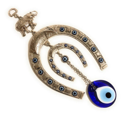 Horseshoe evil eye wall hanging series