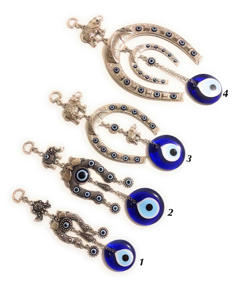 Horseshoe evil eye wall hanging series