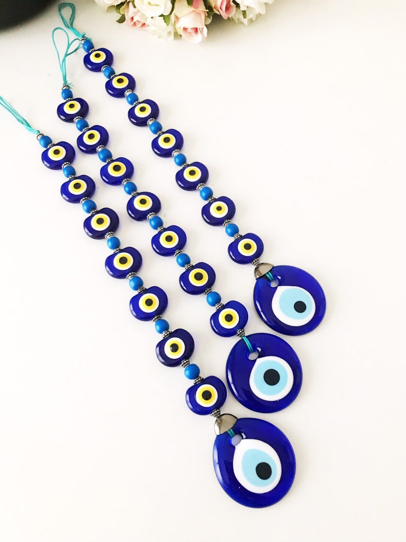 Evil eye wall hanging - 8 beads protection