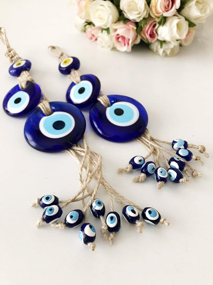 Evil eye protection wall hanging with 11 beads