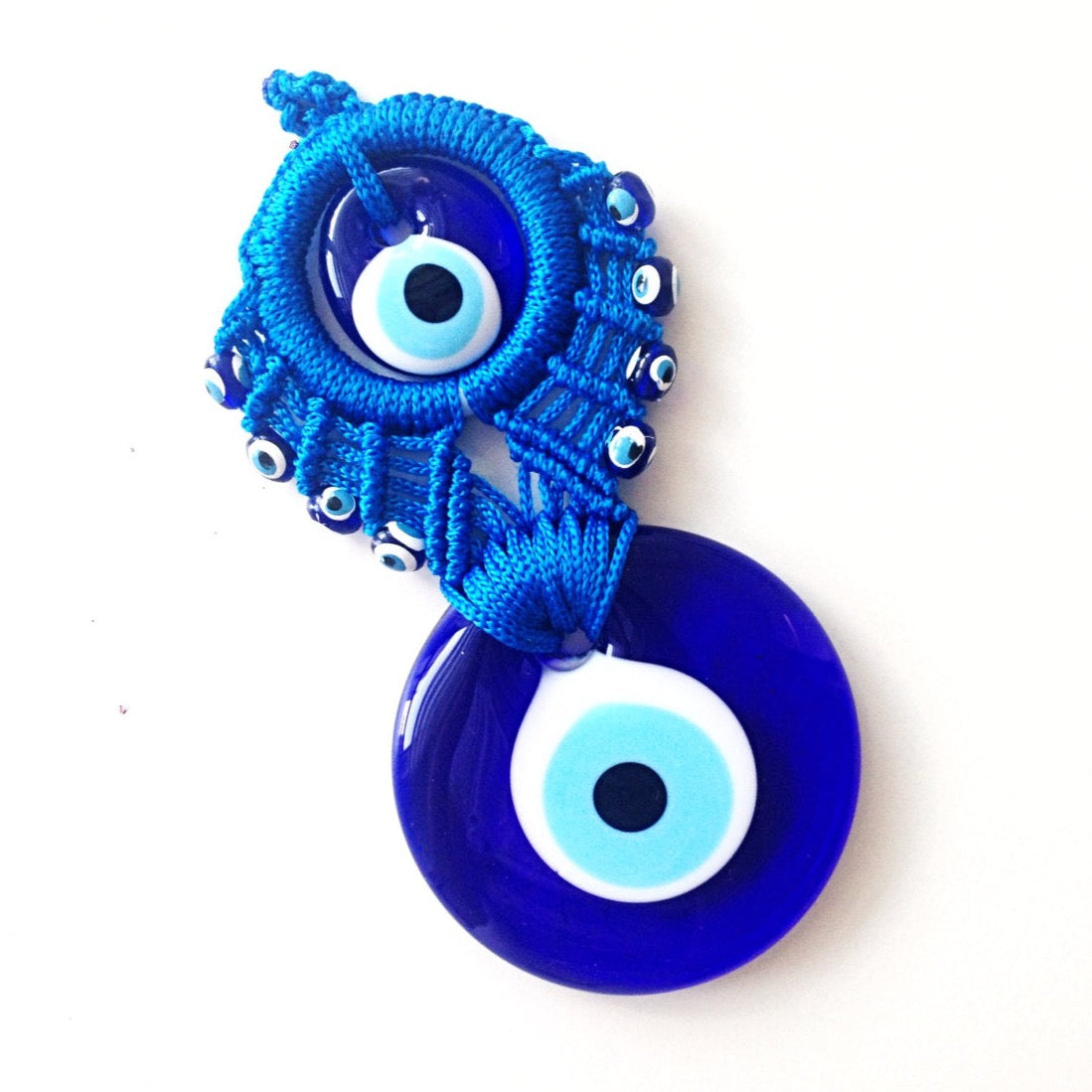 Blue Macrame Wall Hanging
